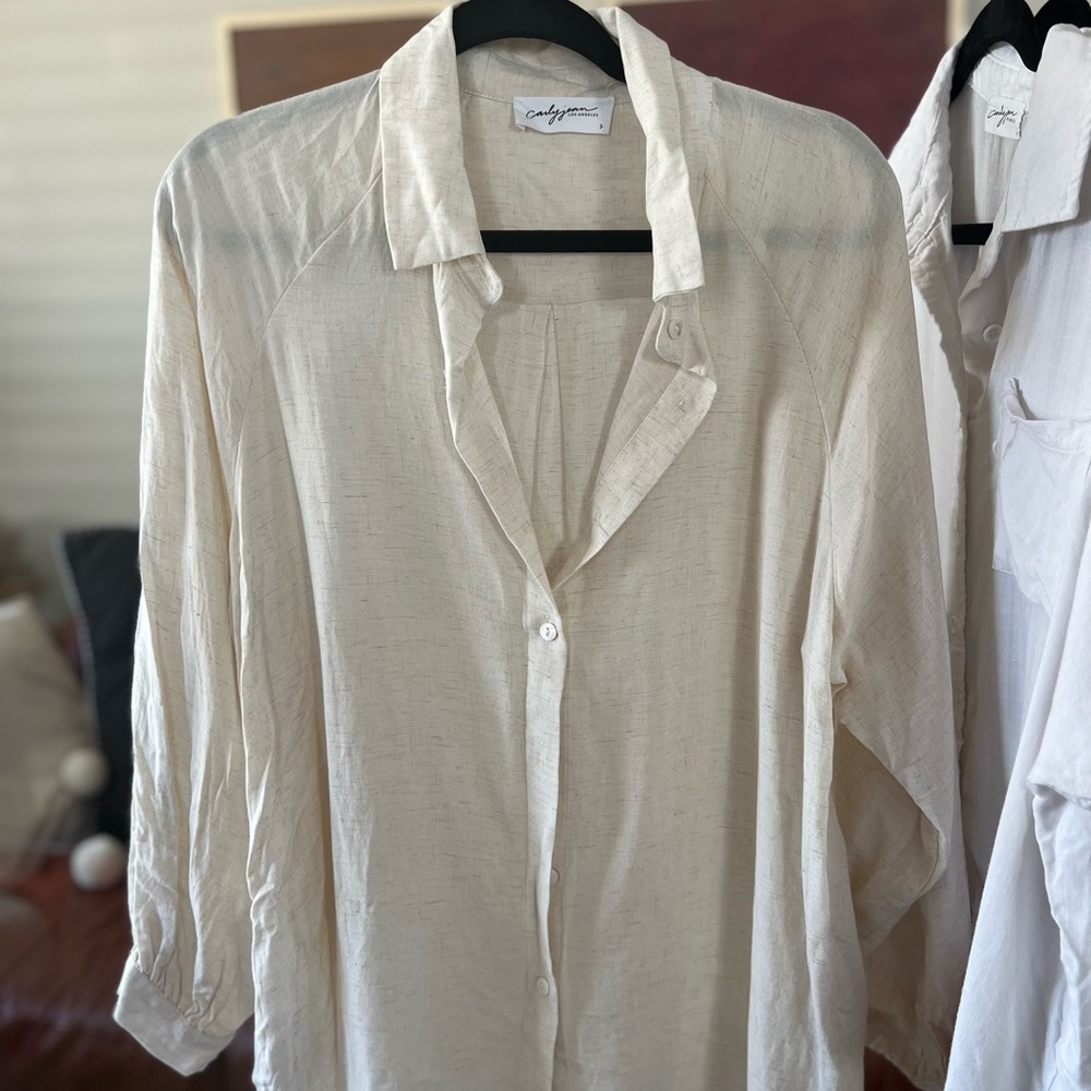 Carly Jean Los Angeles “Rynn” Cream Blouse